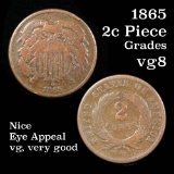 1865 2 Cent Piece 2c Grades vg, very good
