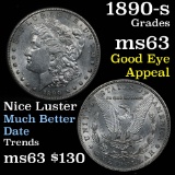 1890-s Morgan Dollar $1 Grades Select Unc