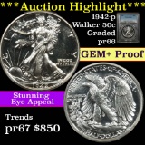 ***Auction Highlight*** PCGS 1942 Walking Liberty Half Dollar 50c Graded pr66 by PCGS (fc)