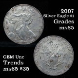 2007 Silver Eagle Dollar $1 Grades BU