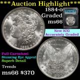 1884-o Morgan Dollar $1 Graded ms66 by ICG (fc)