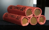 5 Rolls of Lincoln Cents, 250 unserarched Shotgun rolled Wheaties Lincoln Cent 1c