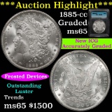 ***Auction Highlight*** 1885-cc Morgan Dollar $1 Graded ms65 by ICG (fc)