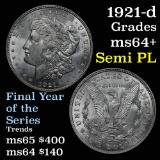 1921-d Morgan Dollar $1 Grades Choice+ Unc (fc)