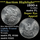 ***Auction Highlight*** 1890-s Morgan Dollar $1 Grades Choice Unc PL (fc)