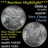 ***Auction Highlight*** 1890-p Morgan Dollar $1 Grades Choice+ Unc (fc)