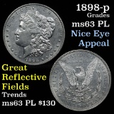 1898-p Morgan Dollar $1 Grades Select Unc PL