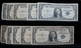 10 $1 Silver Certificates, with 3 STAR Notes