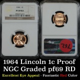 NGC 1964 Lincoln Cent 1c Graded pr69 rd by NGC