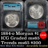1884-o Morgan Dollar $1 Graded ms65 by ICG (fc)