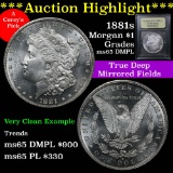 ***Auction Highlight*** 1881-s Morgan Dollar $1 Graded GEM Unc DMPL by USCG (fc)