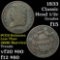 1833 Classic Head half cent 1/2c Grades f+