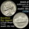 1943-d Jefferson Nickel 5c Grades GEM 5fs