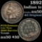 1892 Indian Cent 1c Grades AU, Almost Unc