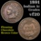 1891 Indian Cent 1c Grades vf, very fine
