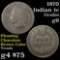 1870 Indian Cent 1c Grades g+