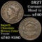 1827 Coronet Head Large Cent 1c Grades xf (fc)