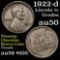 1922-d Lincoln Cent 1c Grades Choice AU/BU Slider