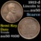 1912-d Lincoln Cent 1c Grades AU, Almost Unc