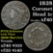 1828 Coronet Head Large Cent 1c Grades xf (fc)