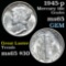 1945-p Mercury Dime 10c Grades GEM Unc
