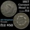 1817 Coronet Head Large Cent 1c Grades f, fine
