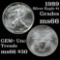 1989 Silver Eagle Dollar $1 Grades GEM+ Unc