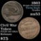 1863 CIVIL WAR TOKEN/STORE CARD Fuld# 165 GR2A CINCINNATI/WRIGHT Civil War Token 1c Grades Select AU