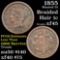 1855 Braided Hair Large Cent 1c Grades xf+