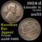 1924-d Lincoln Cent 1c Grades Select AU (fc)