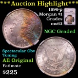 ***Auction Highlight*** NGC 1896-p Morgan Dollar $1 Graded ms63 by NGC (fc)