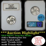 ***Auction Highlight*** NGC 1941-s Washington Quarter 25c Graded ms66 by NGC (fc)