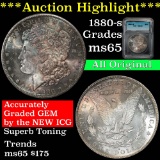 ***Auction Highlight*** 1880-s Morgan Dollar $1 Graded ms65 by ICG (fc)