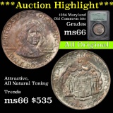 ***Auction Highlight*** PCGS 1934 Maryland Old Commem Half Dollar 50c Graded ms66 by PCGS (fc)