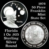 1976 Franklin Mint .925 Fine Sterling Silver Proof Round florida 1 oz. Grades