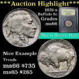 *** Auction Highlight *** 1931-s Buffalo Nickel 5c Graded GEM+ Unc by USCG (fc)