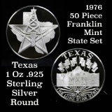 1976 Franklin Mint .925 Fine Sterling Silver Proof Round Texas 1 oz. Grades