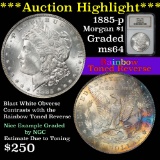 NGC 1885-p Morgan Dollar $1 Graded ms64 by NGC