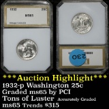 ***Auction Highlight*** 1932-p Washington Quarter 25c by PCI (fc)