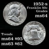 1952-s Franklin Half Dollar 50c Grades Choice Unc