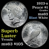 1923-s Peace Dollar $1 Grades Select Unc