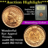 ***Auction Highlight*** 1896 Indian Cent 1c Graded Gem+ Unc RD by USCG (fc)