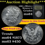 *** Auction Highlight *** 1880-o Micro o Morgan Dollar $1 Graded Choice Unc by USCG (fc)