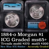 1884-o Morgan Dollar $1 Graded ms65+ by ICG (fc)