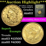 ***Auction Highlight*** 1834 Plain 4 Classic Head $5 Gold Graded Select Unc