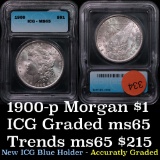 1900-p Morgan Dollar $1 Graded ms65 by ICG (fc)