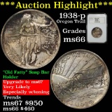 ***Auction Highlight*** NGC 1938-p Oregon Trail Old Commem Half Dollar 50c Graded ms66 by NGC (fc)