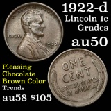 1922-d Lincoln Cent 1c Grades Choice AU/BU Slider