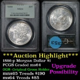 ***Auction Highlight*** PCGS OGH 1886-p Morgan Dollar $1 Graded ms64 by PCGS (fc)