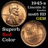 1945-s Lincoln Cent 1c Grades GEM Unc RD